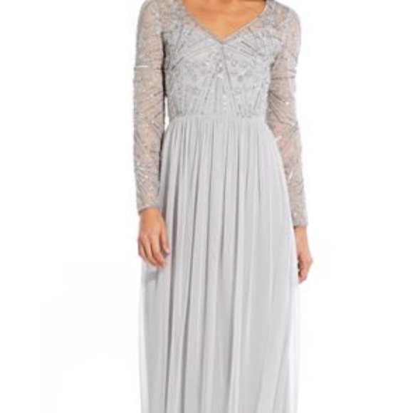 Adrianna Papell Long Sleeve Gown - Picture 3 of 7